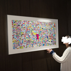 ファッションドラえもん掛け絵現代客間装飾画村上隆太陽花ソファー背景壁画児童室