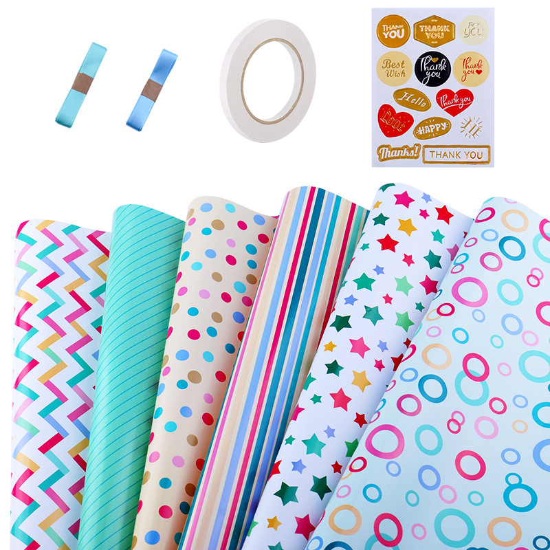 Nuevo papel de regalo transfronterizo para cumpleaños, papel decorativo para cajas de regalo con dibujos animados, productos transfronterizos de venta caliente al por mayor image 14