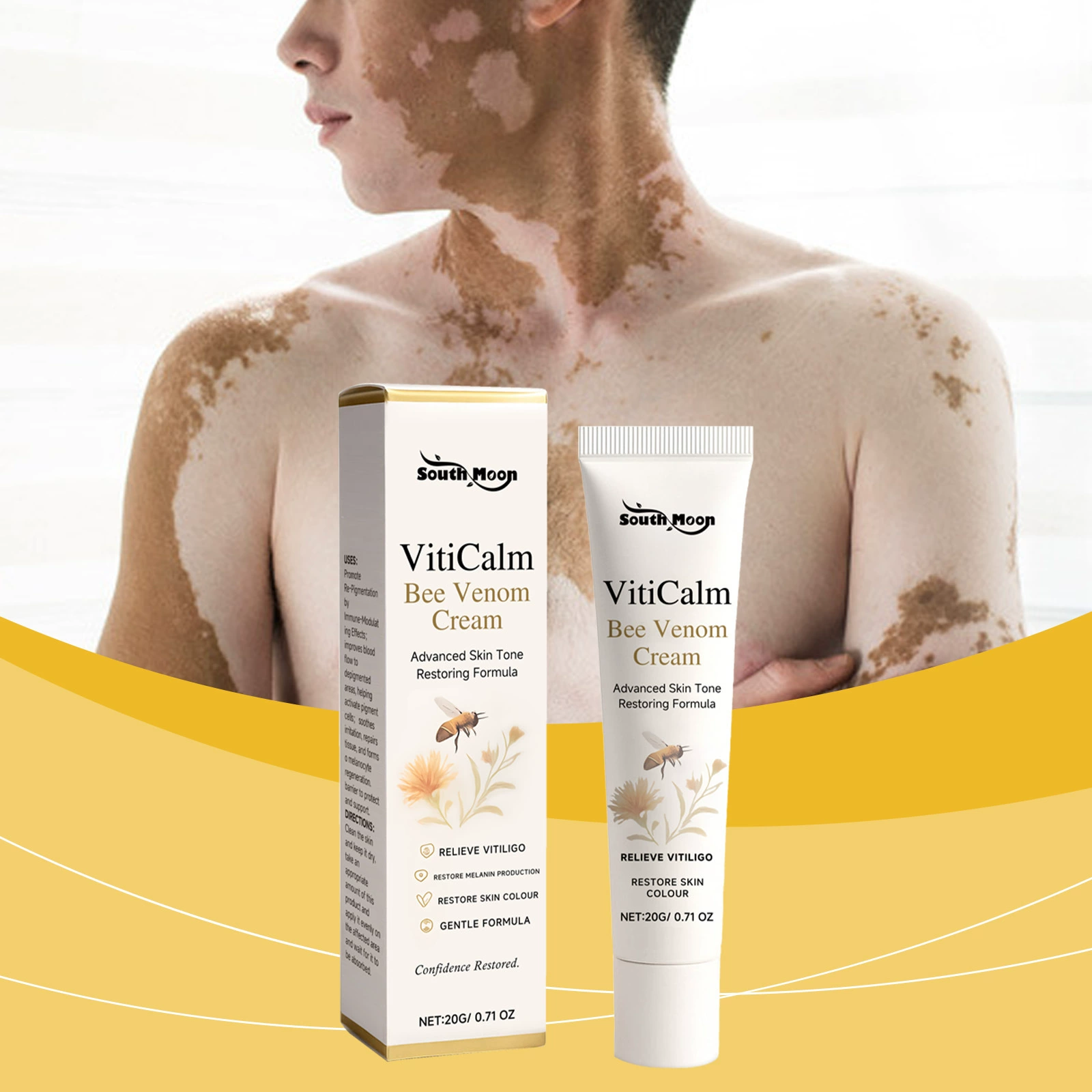 Крем для ухода за кожей с пчелиным ядом South Moon, ежедневный питательный крем для ухода за кожей, увлажняющий, питательный крем для наружного применения
