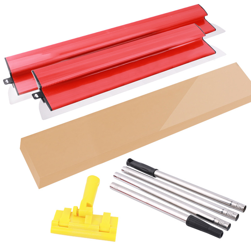 Espadadora de nivelación Herramienta de nivelación de masilla Juego de soporte de raspado blanco portátil con herramienta de raspado de pared Cuchilla de yeso