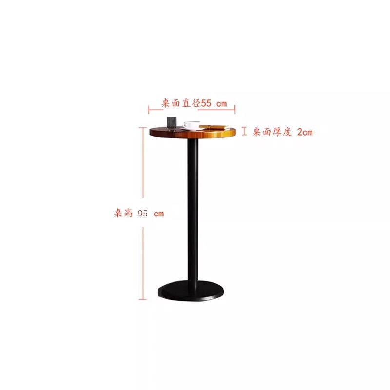 키가 큰 원형 테이블(직경 55*높이 95) 원목 테이블 상판