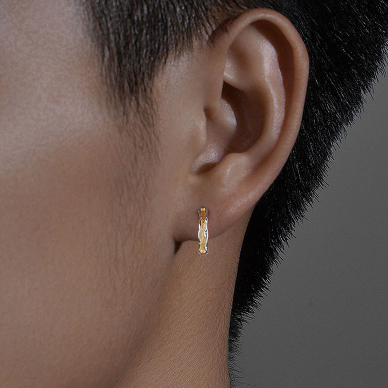 Cool Stud Earrings For Men Stainless Steel Minimalist Punk Style_voghion.com