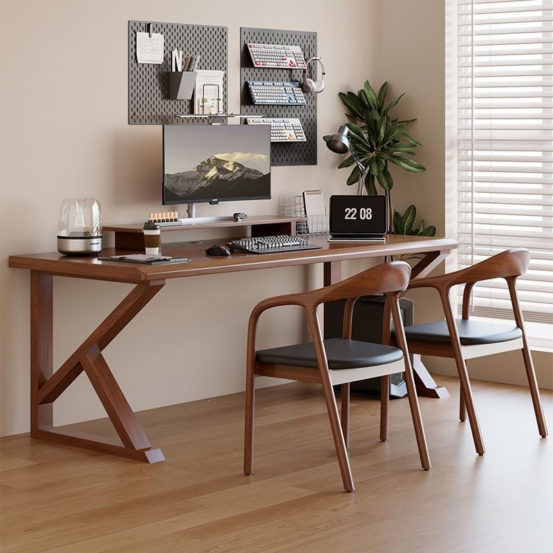 Mesa de madera maciza mesa de deportes caseros mesa de computadora doble escritorio dormitorio escritorio de madera maciza mesa de oficina larga mesa de trabajo