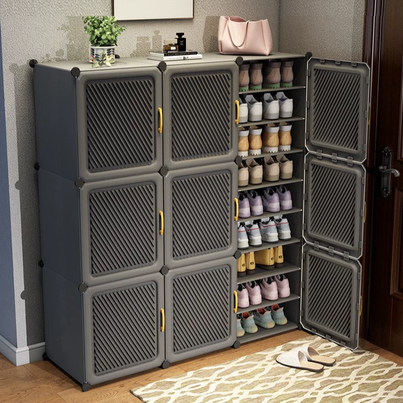 Простой комбинированный шкаф для обуви для дома, спальни, пыле- и влагозащищенный, органайзер для хранения, для использования в помещении, прихожей, общежитии.