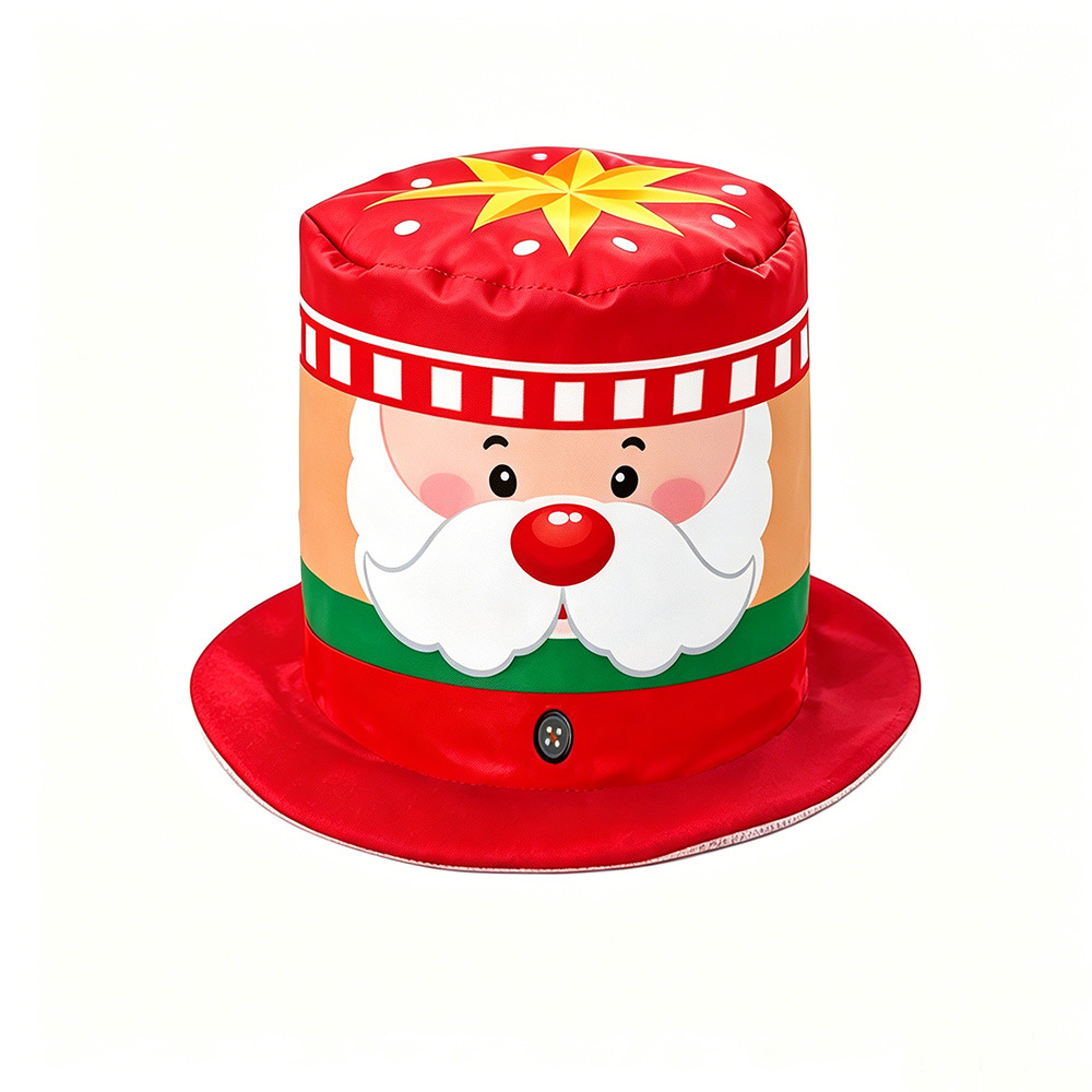 Nuevo sombrero de Navidad transfronterizo de EE.UU. Tío Sam sombrero navideño accesorios de decoración de dibujos animados para niños sombrero alto sombrero superior image 21