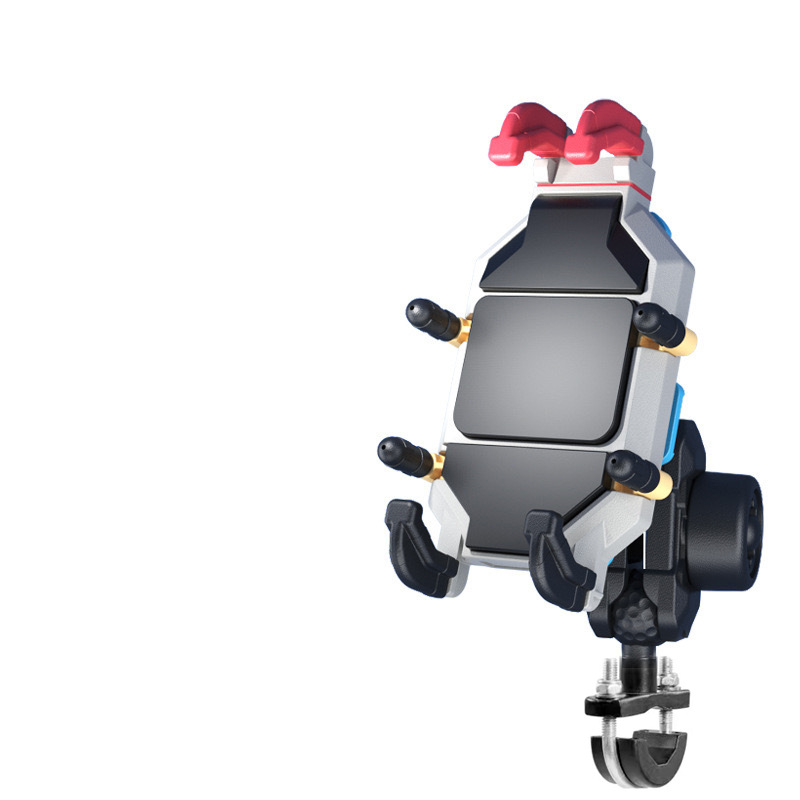 Soporte para teléfono móvil de motocicleta, a prueba de golpes y a prueba de vibración, soporte para teléfono móvil de automóvil eléctrico, armadura de color, modelo similar de cinco caballos, especial para automóvil No. 9