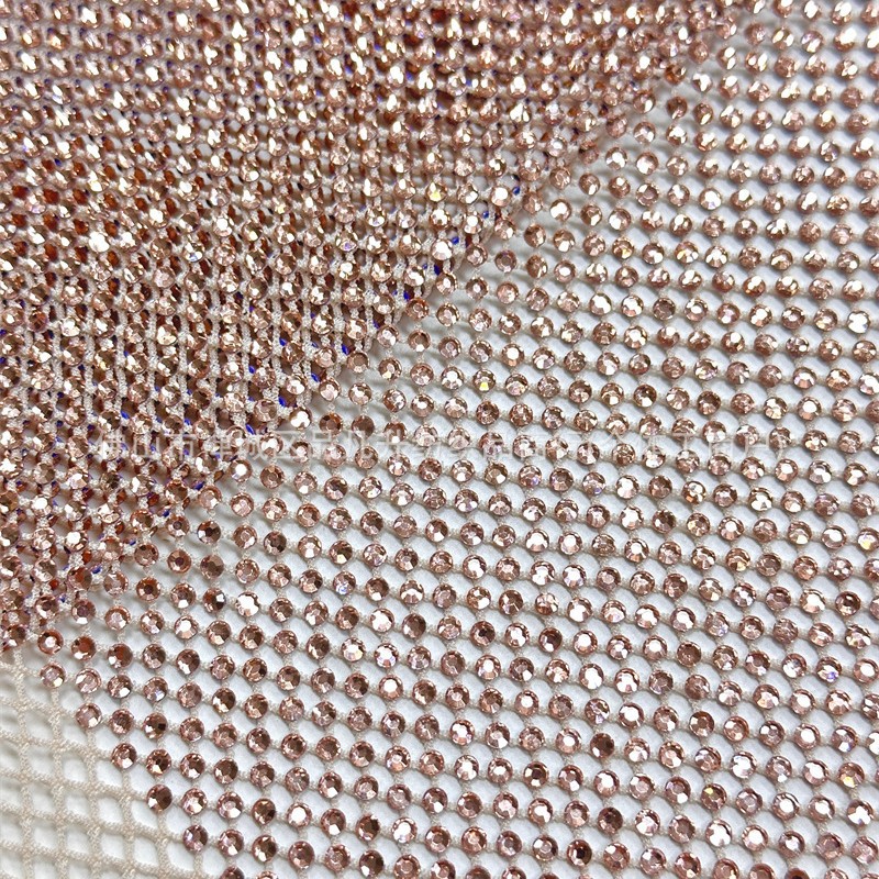Fábrica de nuevos productos al por mayor Zhongshan 10 imitación de vidrio de diamond tela tela de vestido de baile
