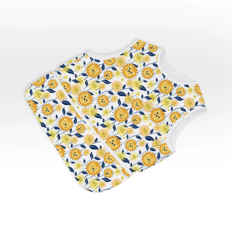 Children's waterproof bib, long-sleeve, apron for food, with ties on the back