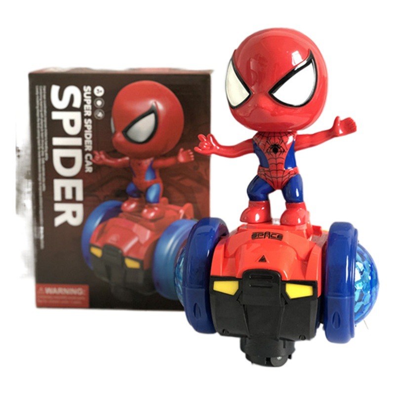 クロスボーダー热い贩売电気ユニバーサルバランス车スパイダーマン360回転音楽ライト子供祭りプレゼント