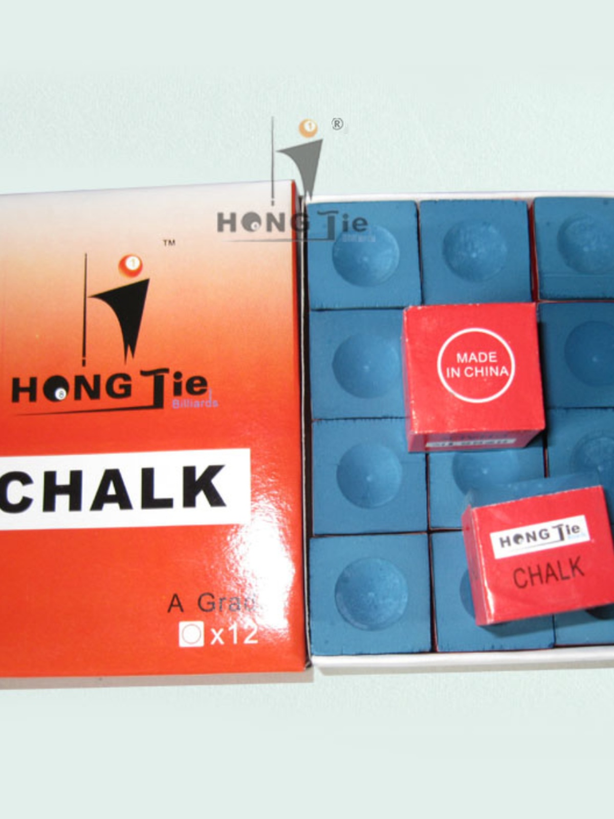 台球巧克粉 擦粉枪粉巧粉 12粒装台球用品 配件鸿杰牌 台球用品