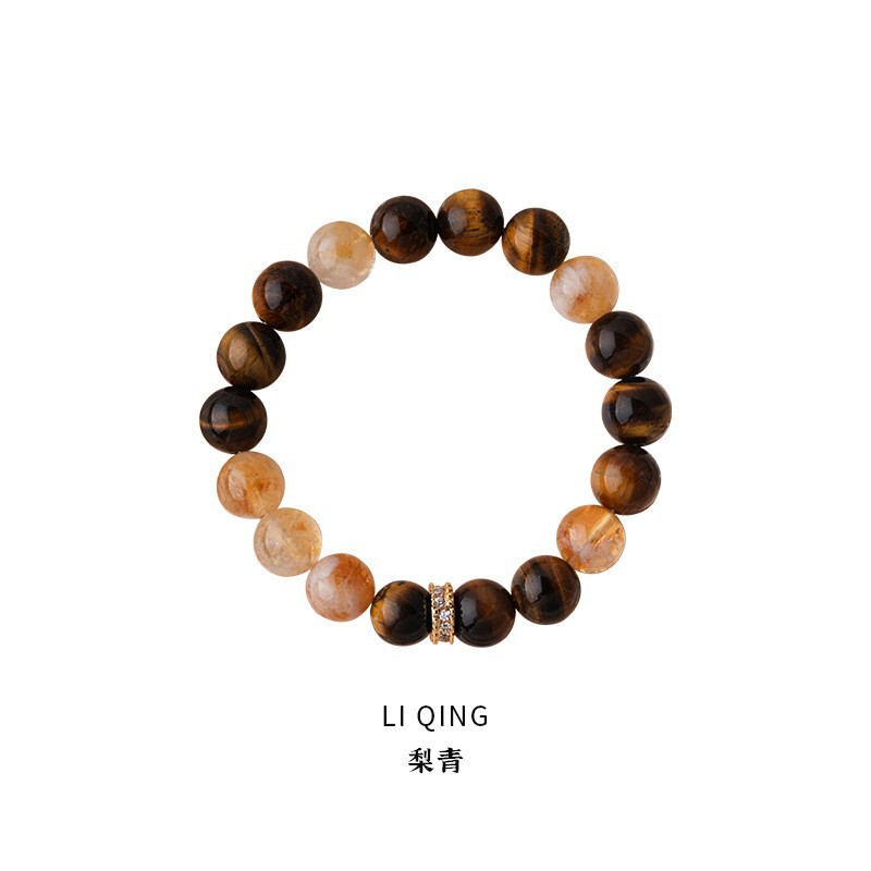 晗珞~串珠彩石圆形手链复古新中式文玩手串通勤百搭甜美手饰批发|undefined