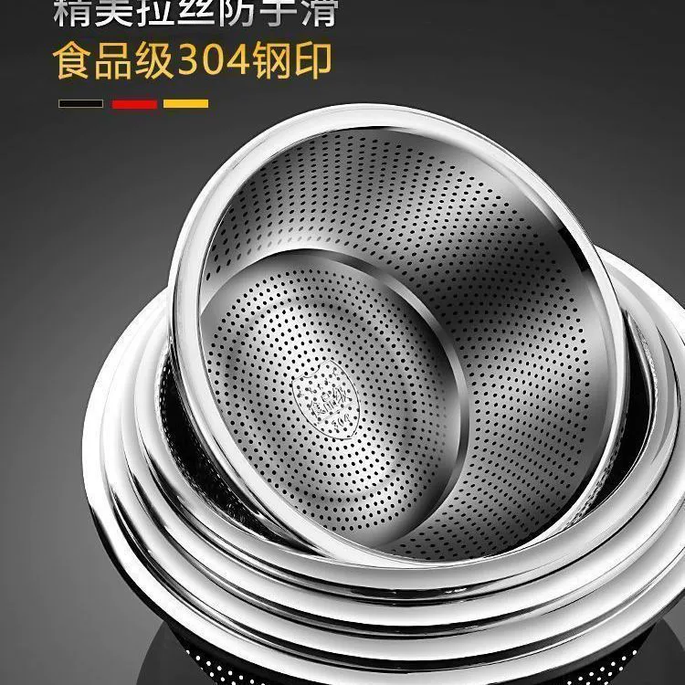Пищевая утолщенная раковина из нержавеющей стали 316L, раковина для мытья овощей с сливной корзиной для домашней кухни, раковина для мытья риса, корзина для фруктов.