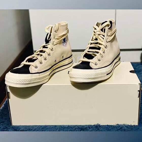 Meiqi Converse Fog Joint 1970S William Chan Same Style High Street Style Black and White Gray High Top Canvas Shoes 167955 C