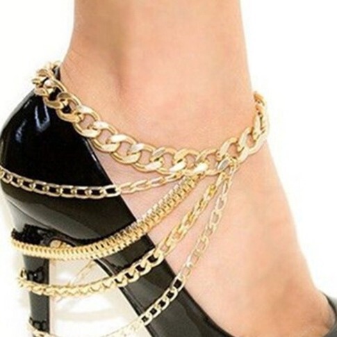 Cross-Border Amazon Best-Selling Multi-Layered Tassel High Heels with Chain Decorative Anklets Clothing Accessories Wholesale Cross-Border Amazon Best-Selling Multi-Layered Tassel High Heels with Chain Decorative Anklets Clothing Accessories Wholesale