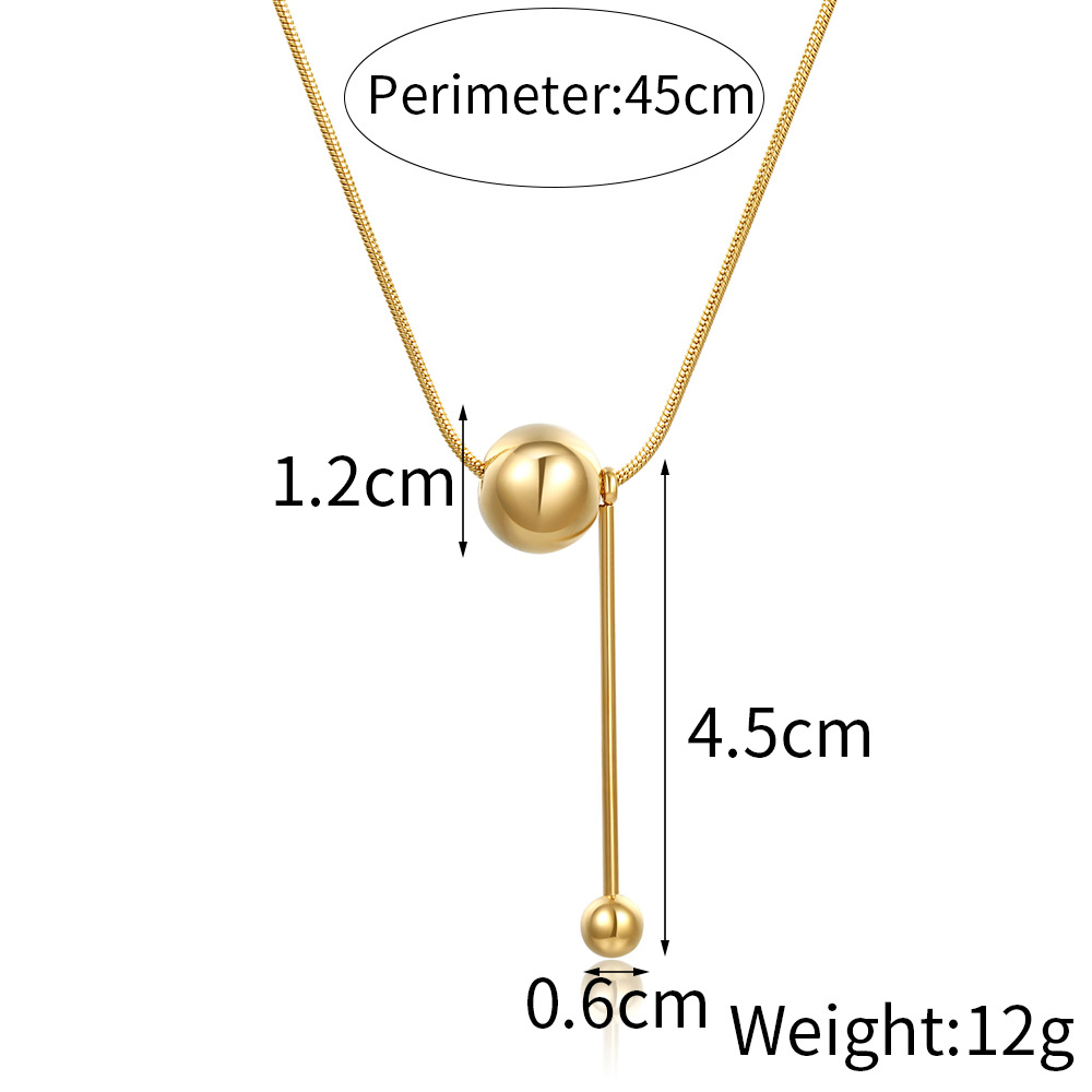 Rétro Géométrique Acier Inoxydable Pendentif Placage Acier Inoxydable Colliers display picture 1