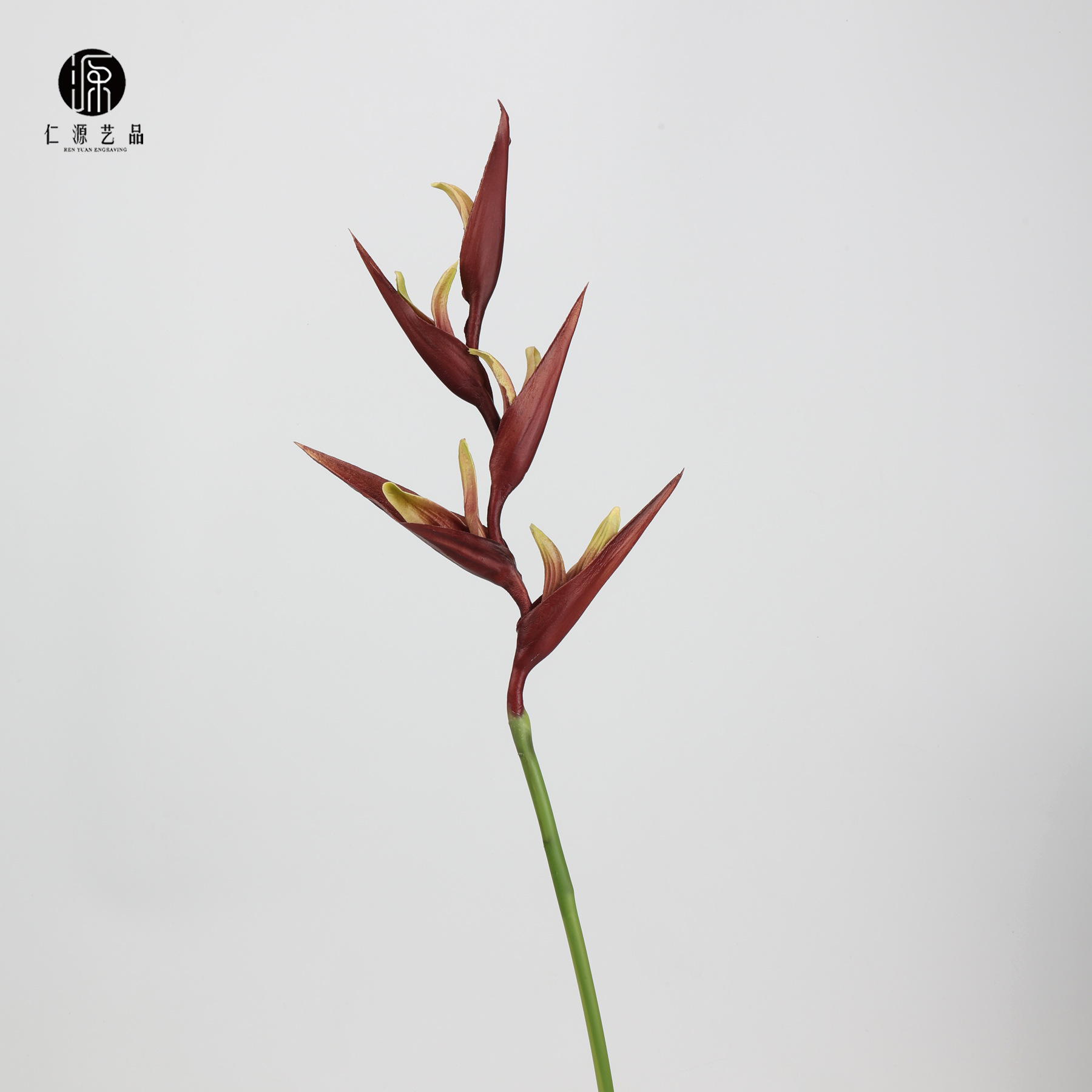 Fábrica directa de oro ala escorpión plátano de cola de imitación de flores accesorios de plantas grúa fuego pájaros plátano decoración accesorios para el hogar