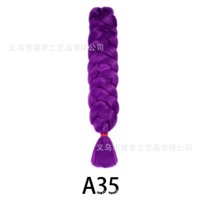 Transfronterizo 165gXP Embalaje África comercio exterior 82 pulgadas pelucas coloridas grandes trenzas de alta temperatura seda negra trenzas sucias stock