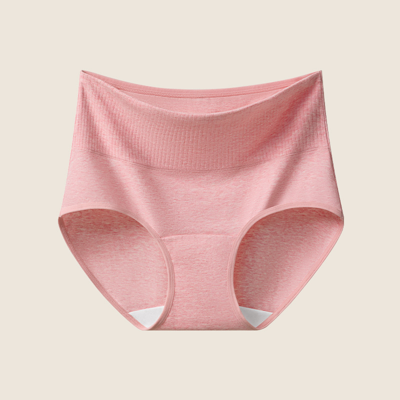 女性用ハイウエスト下着、純綿おなかコントロールパンツ、綿抗菌女性用ヒップリフティングミッドハイウエストエクストラロング通気性ブリーフ|undefined