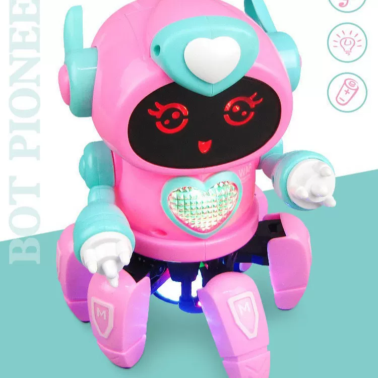 Electric cartoon toy, dancing music lightweight robot