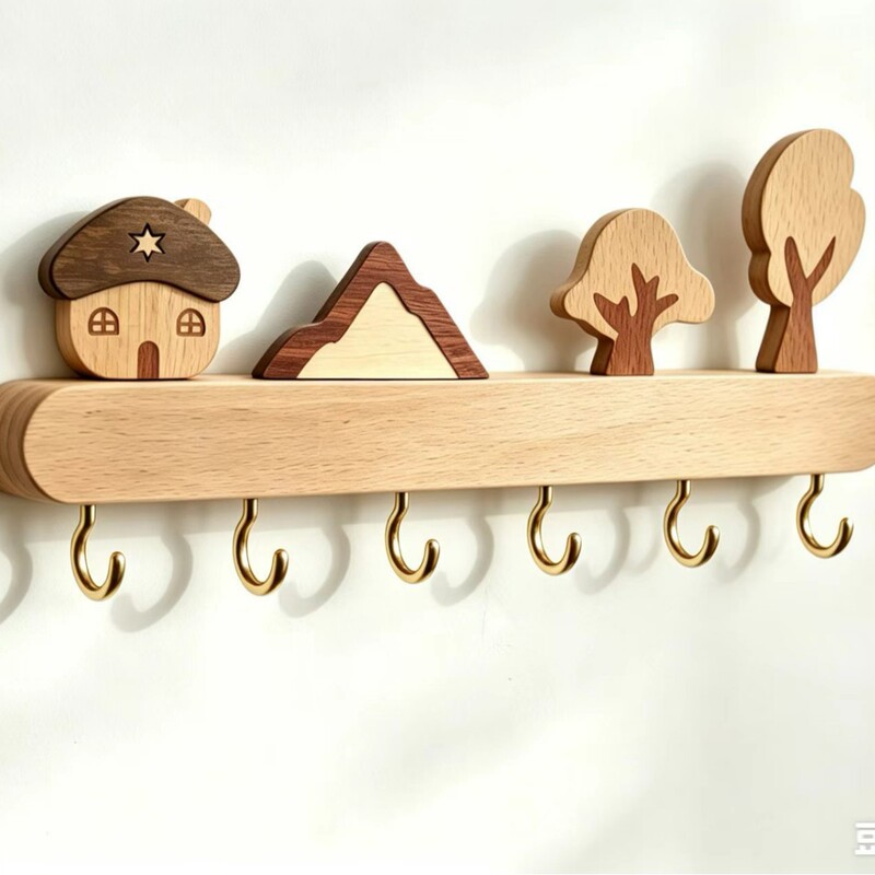 No-drill wall-mounted key hook for entryway, decorative key storage rack, new cute wall-mounted hook No-drill wall-mounted key hook for entryway, decorative key storage rack, new cute wall-mounted hook
