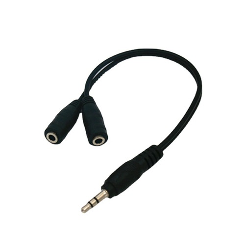 批发注塑3.5mm一分二耳机情侣线 3.5mm音频分线器 手机耳机情侣线