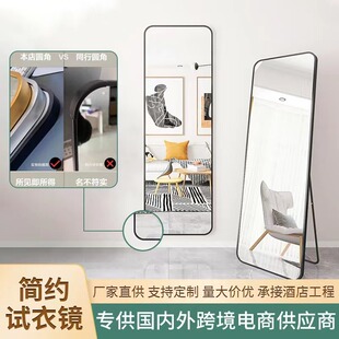 Manufacturer Customized Internet Celebrity Full-Length Mirror for Home Bedroom High-End Dressing Mirror Wall-Mounted Bedroom Simple Style Fitting Mirror