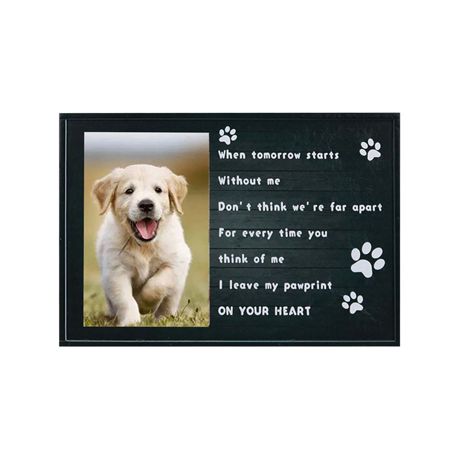 Nuevo marco de fotos conmemorativo de madera para mascotas transfronterizo nacimiento licencia conmemorativa Marco de Fotos decoración marco de fotos de madera para mascotas