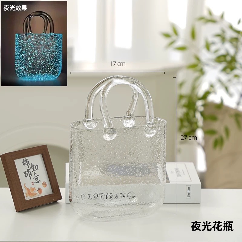 Luz nocturna transparente - jarrón envuelto