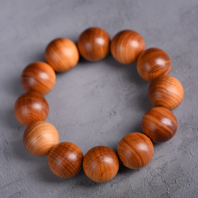 Taihang Aged Black Oil Thuja Buddha Beads Bracelet High Oil Red Oil Seiko Small Hole Wen Play Plate Play Men's and Women's Jewelry