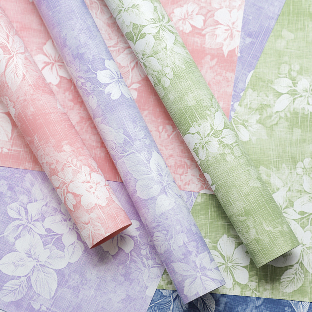 China viento impermeable pluma serie de flores de niebla buquete de flores sueños embalaje de regalos de flores papel de embalaje de flores