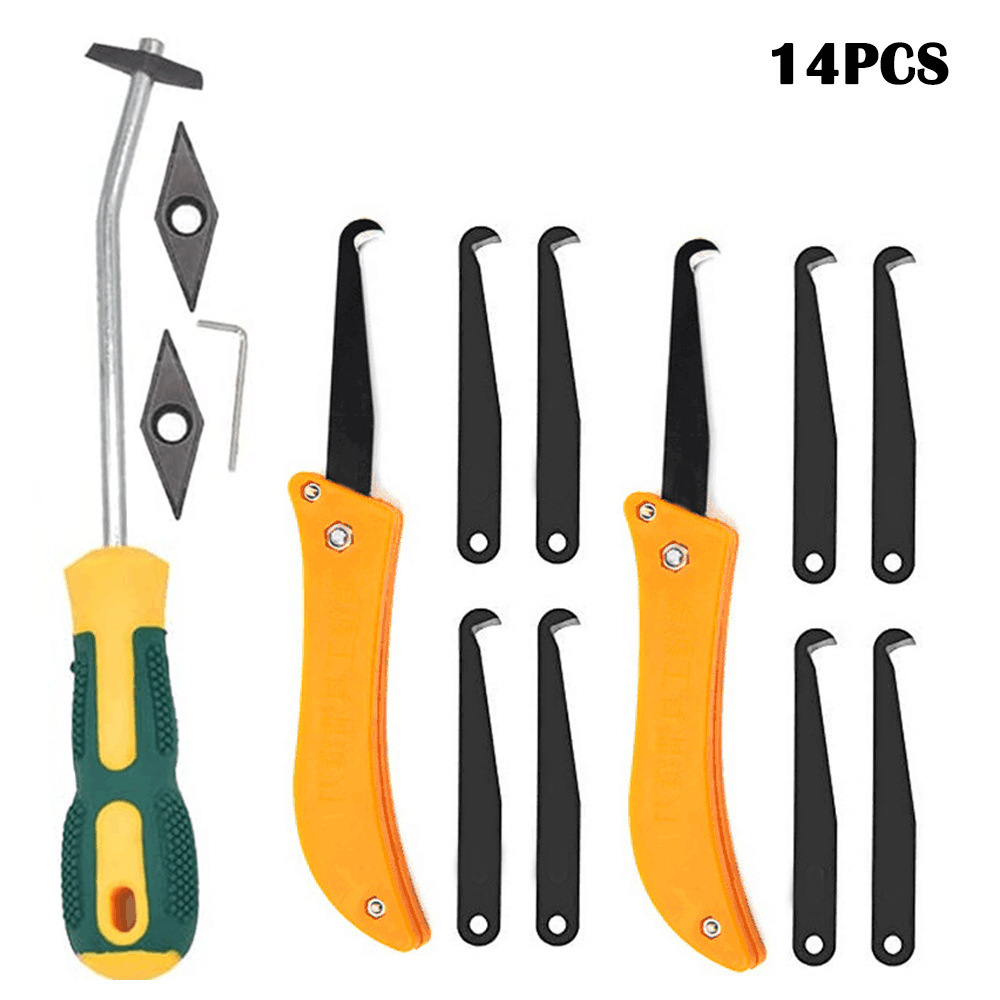 14件套墙缝瓷砖地板缝水泥浆残留物清洁工具锯刀刮刀