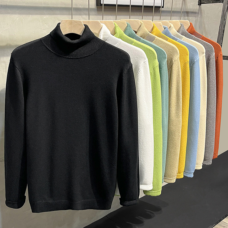 Japanese retro demi-season solid color trend knitted sweater