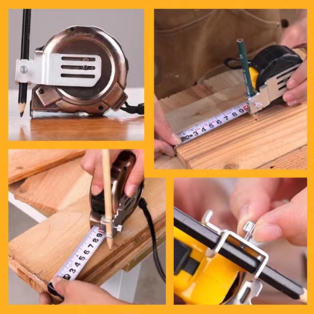 独立站Tape Measure Marker Tool 卷尺辅助工具笔架夹固定标记夹