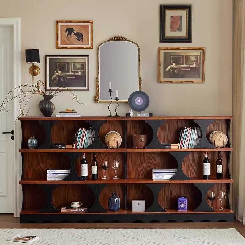 Living Room Medieval Retro Simple Storage French Bookcase Living Room Display Cabinet Storage Cabinet Bookshelf Integrated Others