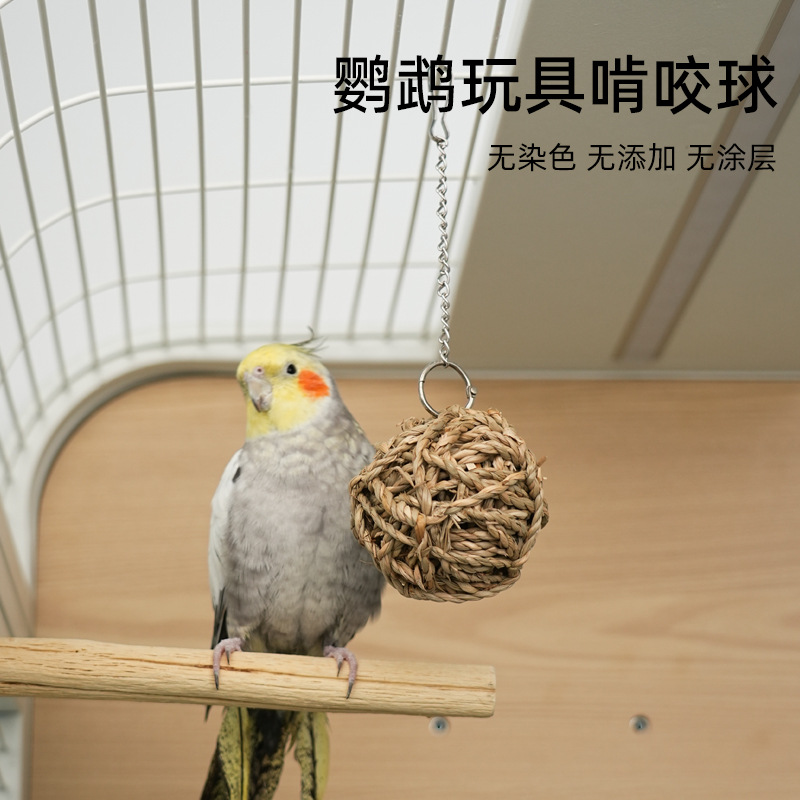 Parrot Bird Cage Accessories, Boredom Relief Toys, No Dyeing, No Additives, Bird Venting Toys, Chewable and Mouth-Grinding Toys for Pets
