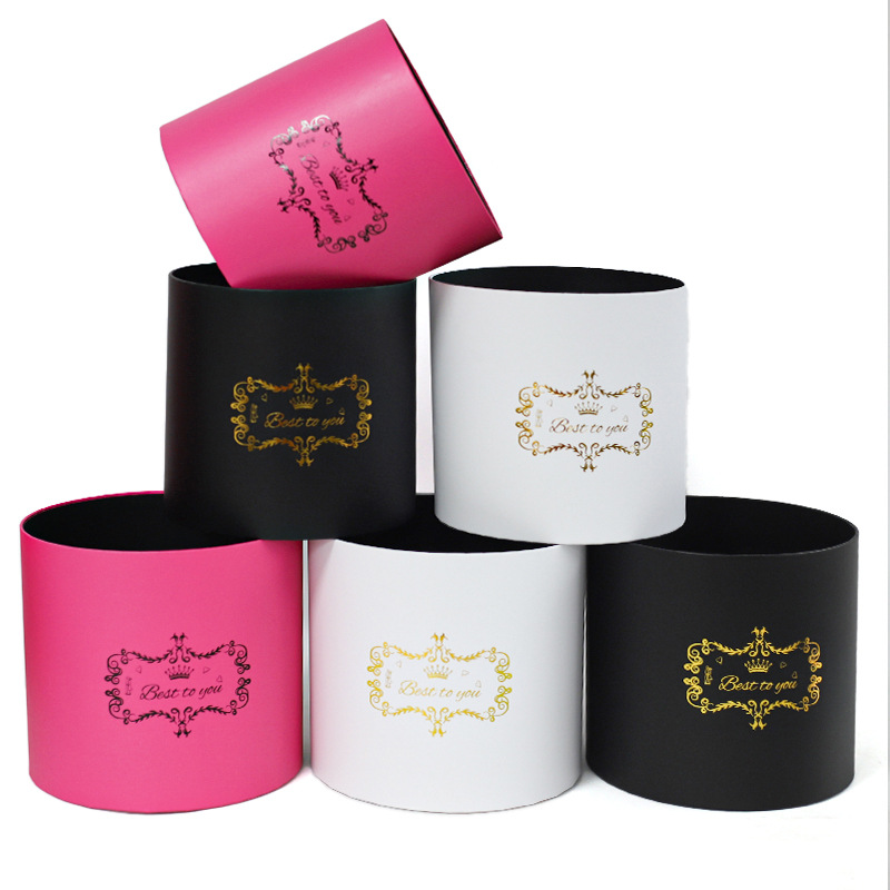 情人节套二玫红黑色白色银色英文挚爱抱抱桶花束鲜花插花桶批发