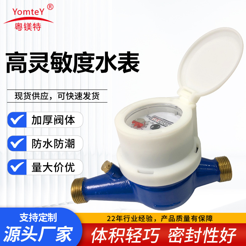 跨境外贸热销款R160黄铜容积式活塞式水表高精度灵敏水表家用水表