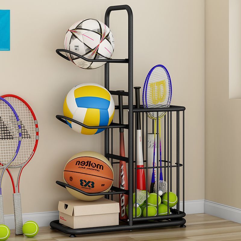 Basketball Storage Rack Household Indoor Foot Volleyball Rack Badminton Storage Basket Kidsren's Ball Rack Ball Storage Rack