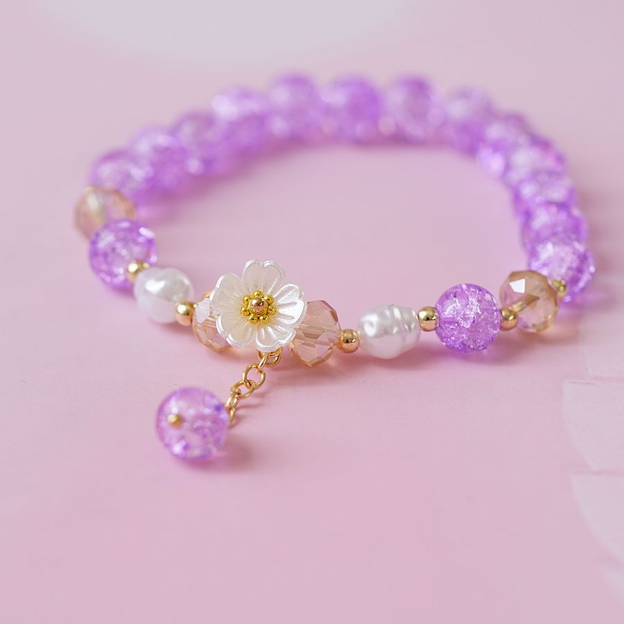 Sweet Flower Artificial Crystal Beaded Plating Women's Bracelets display picture 3