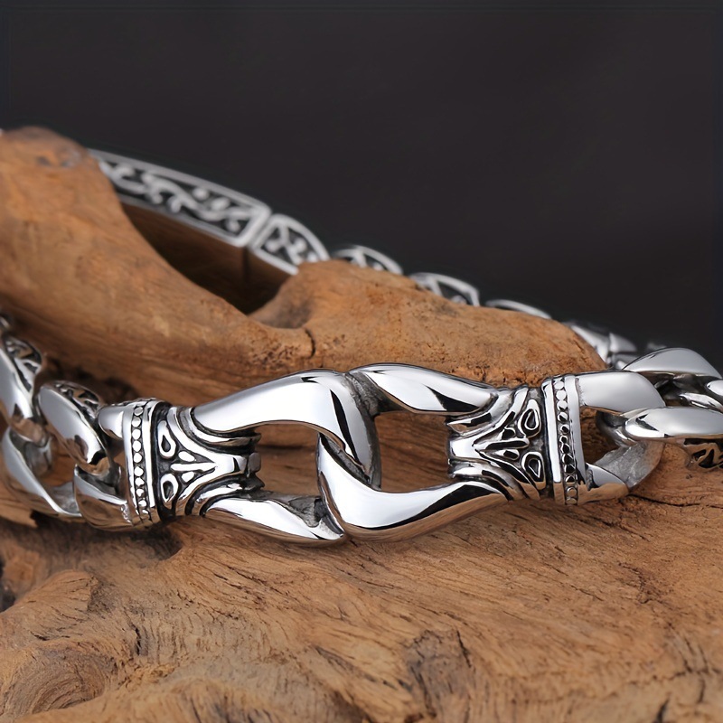 Braccialetto cubano retrò Totem Longrui creativo da uomo Hip Hop con drago_voghion.com