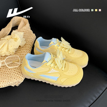 回力低帮薄底德训鞋拼色可爱蝴蝶结大头鞋高颜值糖果色活力学生鞋