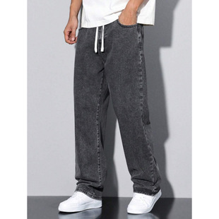 V 18944 Men's retro washed wide leg jeans ��ʿ�͹�ˮϴ���ţ