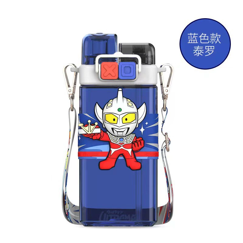 艾可思 Square children's high quality plastic straw with glass for elementary school students, fall protection