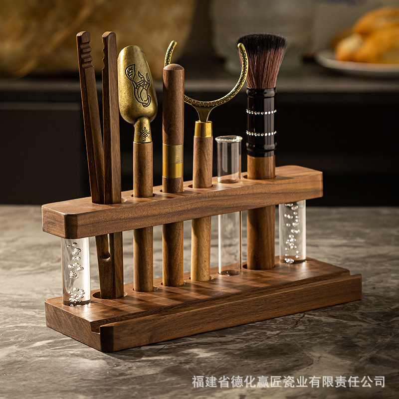 Ceremonia del té seis caballeros conjunto de accesorios de té mesa de té de alta calidad kung fu herramientas de té suministros de decoración de mesa de té