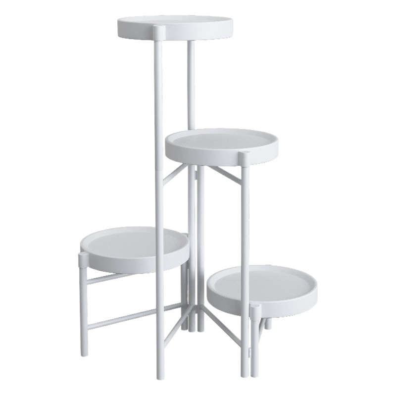 Manufacturer Wholesale Cross-Border Small Metal Plant Stand, Simple Foldable Iron Flower Stand for Balcony and Indoor Potted Plants