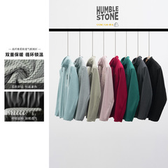 アウトドアはBTの波の紋様の秋冬の立襟の保温層のために綿の服の半ファスナーの底のシャツのファッションのカップルの金をつかみます。