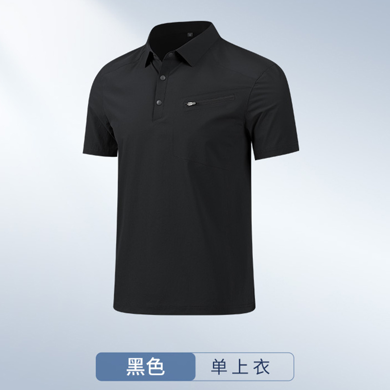 Camiseta de polo de golf de secado rápido para hombre de lujo ligero Camiseta de solapa Camiseta de polo de manga corta de gama alta deportiva Logotipo personalizado