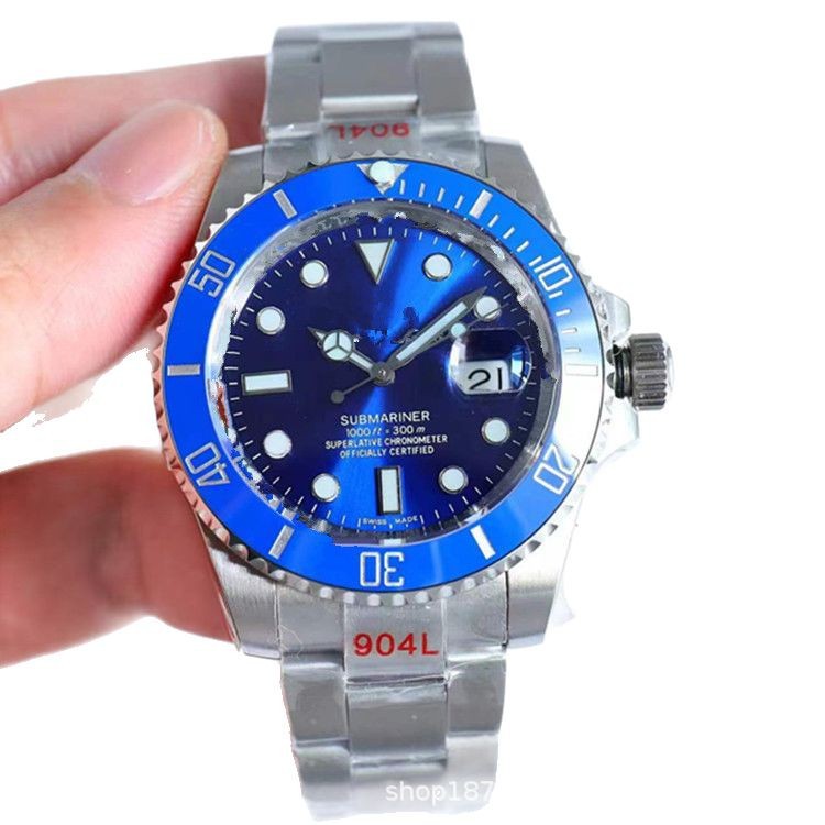 Anillo de cerámica N factory reloj fantasma de agua verde reloj mecánico completamente automático para hombre reloj fantasma de agua negro reloj luminoso resistente al agua para hombre