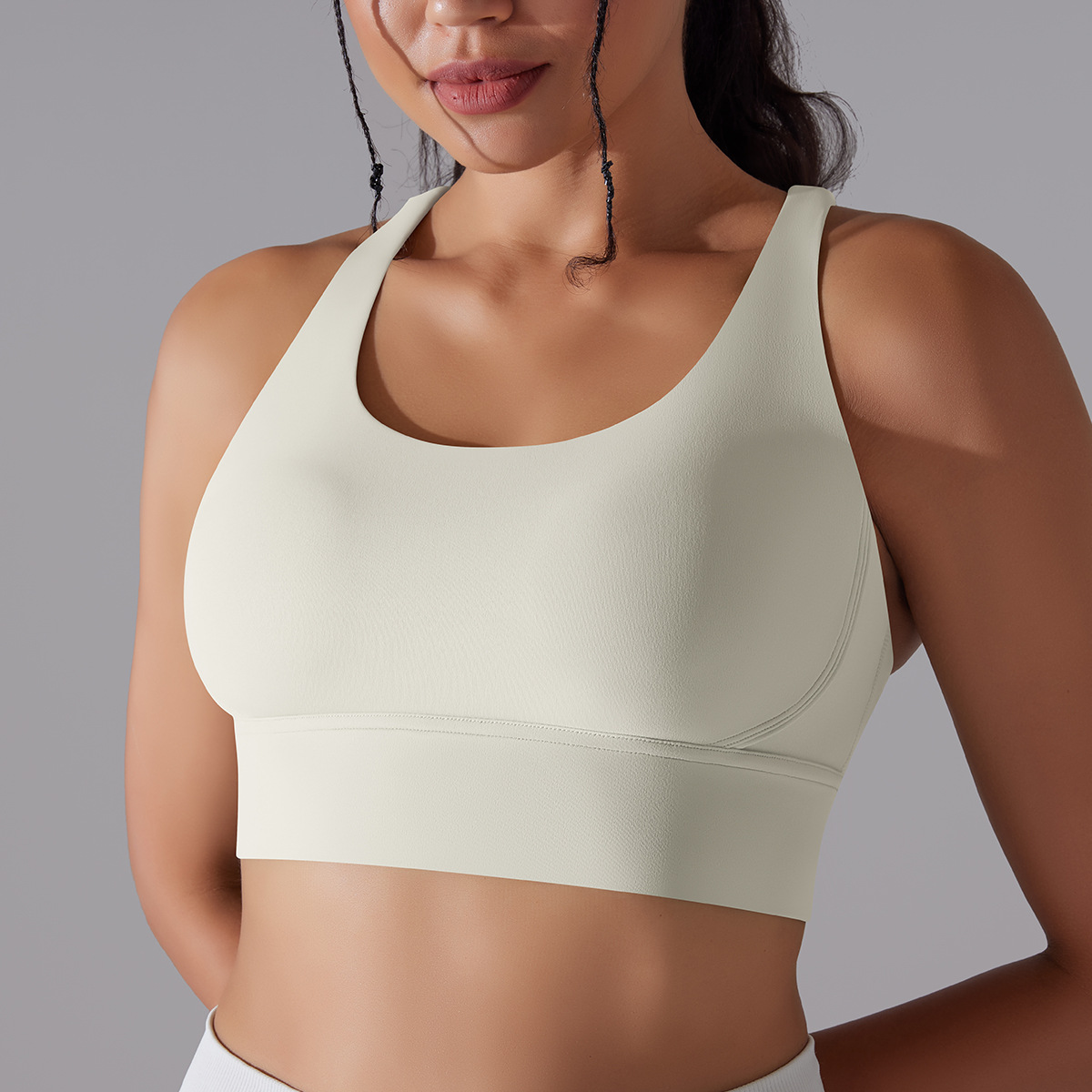 127g Weight Sleeveless Sleeve Length Nylon, Spandex Fabric Type Short Top Length Halter Crisscross Tank Tops Type Fitness, Yoga Occasion U Neck Neckline Solid Color Pattern Sports Style Sports Solid Color Nylon Spandex U Neck Active Tops Halter Crisscross Tank 150