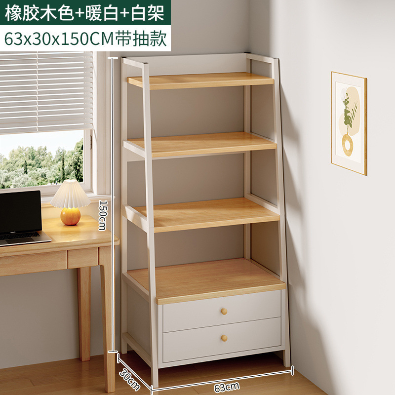 置物架落地多层零食收纳架客厅书架储物架家用房间展示柜梯形架子|undefined